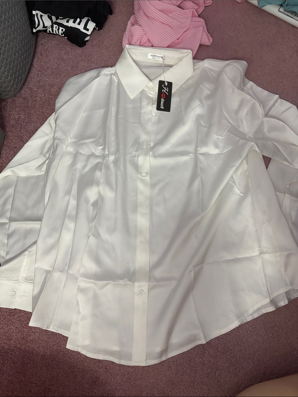 Elegant White Button-Down Shirt - Classic Collared Women’s Shirt